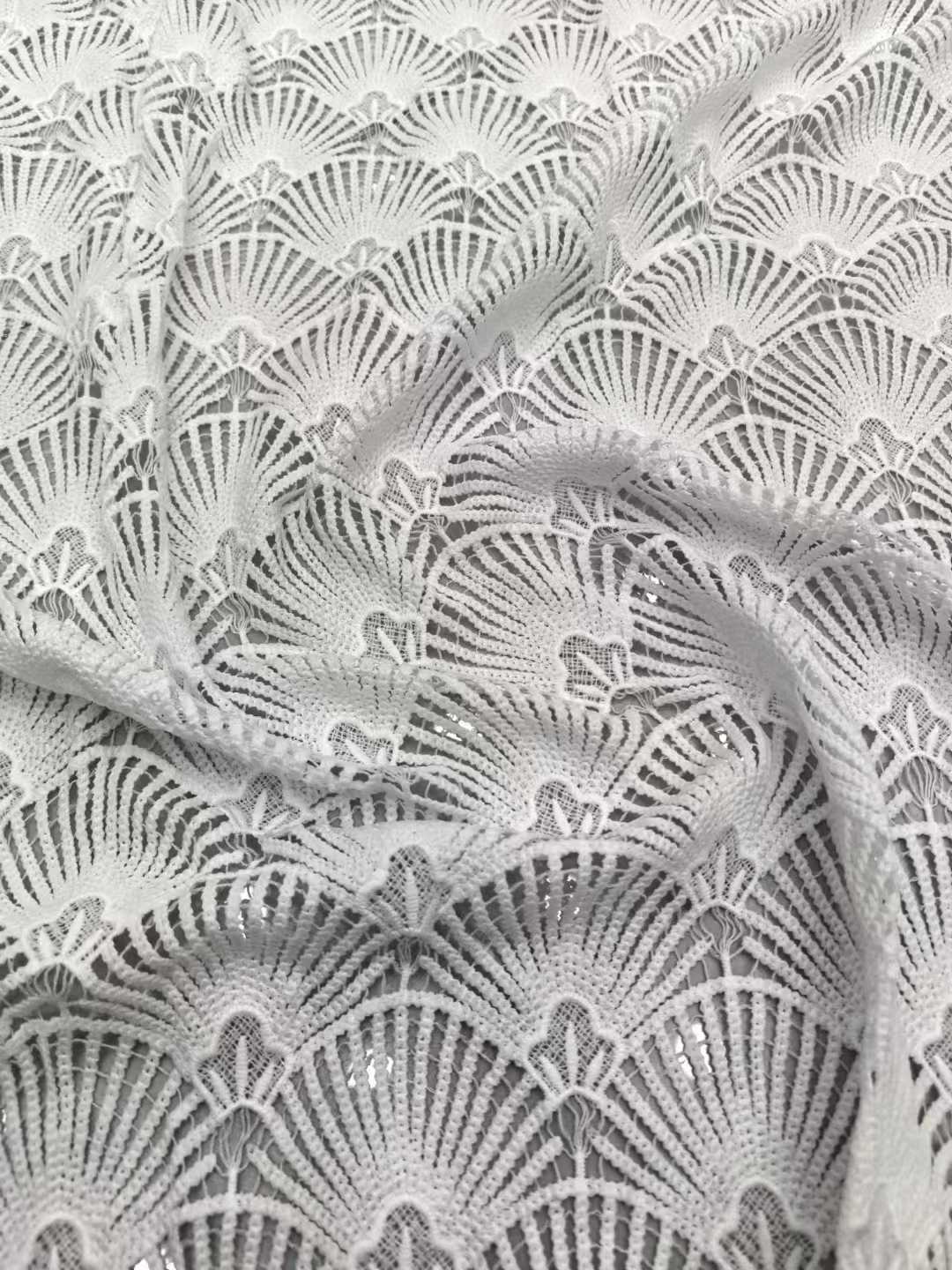 offwhite Embroidered Water Soluble Bridal Guipure Lace Fabric